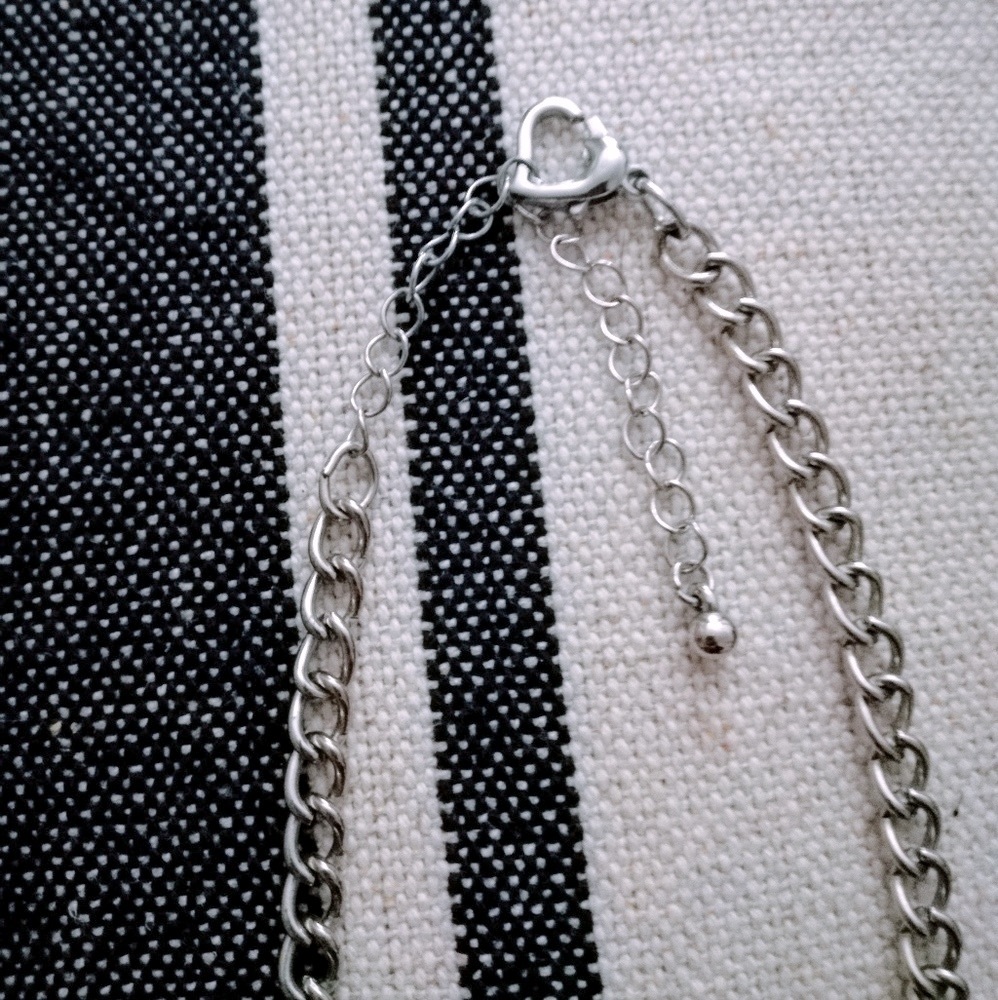 Statement Three Plate Silver Necklace - image 5